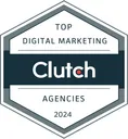 Clutch Top Digital Marketing Agency 2024 award badge
