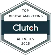 Clutch Top Digital Marketing Agency 2025 badge