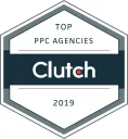 Clutch Top PPC Agencies 2019 award badge