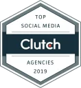 Clutch Top Social Media Agencies 2019 award badge