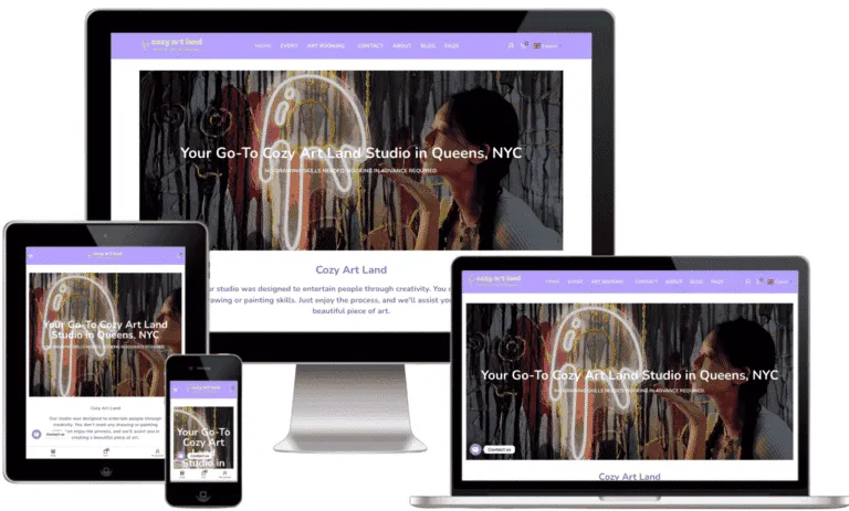 Cozy Art Land web design case study