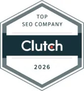 Top SEO Companies 2026 by Clutch badge