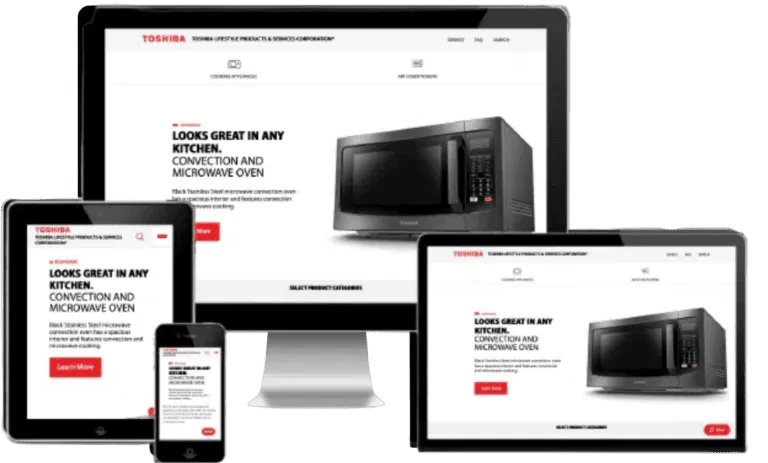 Toshiba Lifestyle website designed by Egochi