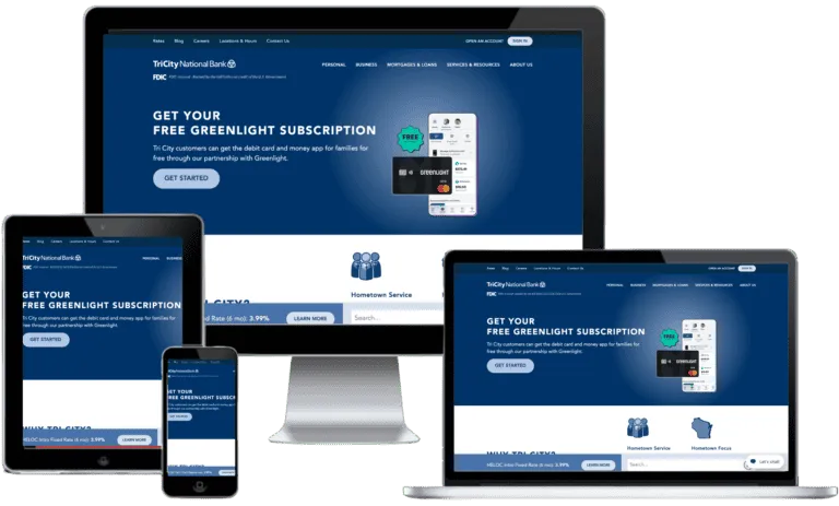 TriCity National Bank web design case study