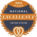 UpCity National Excellence Winner 2021 award badge