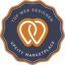 UpCity Top Web Designer 2022 award badge