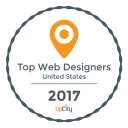 UpCity Top Web Designers, United States 2017 award badge