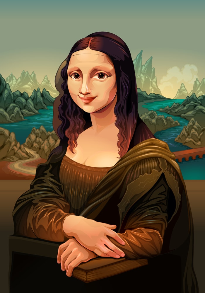 Mona Lisa painting illustration